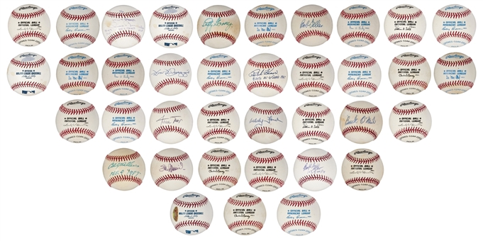 Lot of (37) Single-Signed and  Multi-Signed Baseballs (Stars and HOFers) (PSA/DNA Pre-Certified)